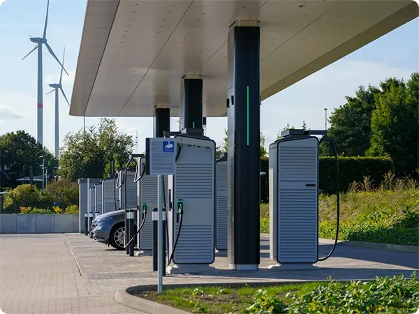 Solar installation site providing clean power for EV charging